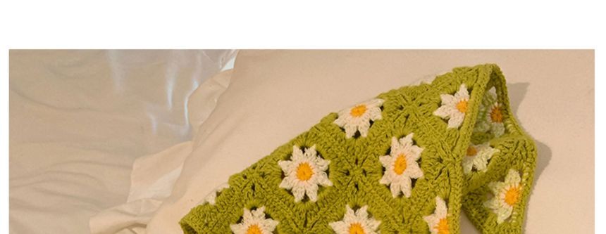 Head Embroidered Scarf Floral Lace Crochet