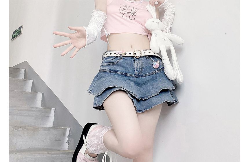 Warmer Lace Plain Leg Ribbed Panel