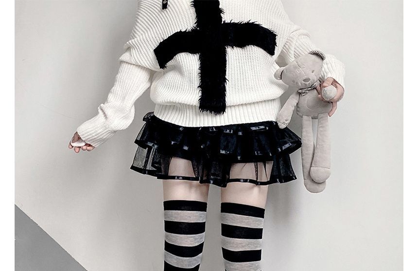 Striped Over-the-Knee Socks