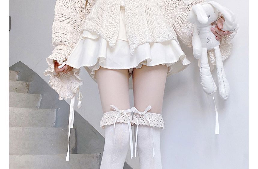 Designs) (Various Plain Trim Lace Socks