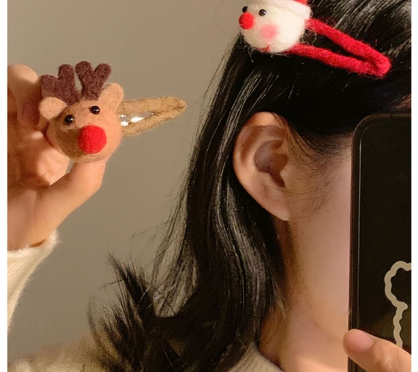 Designs) Set (Various Hair Christmas Felting Clip /