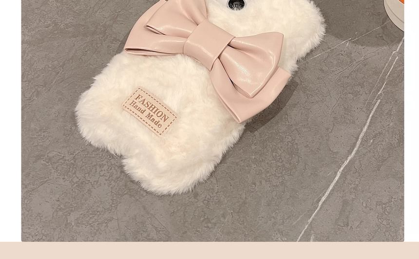 Bow Phone Case Chenille