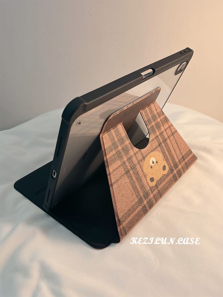 Bear Plaid Case iPad