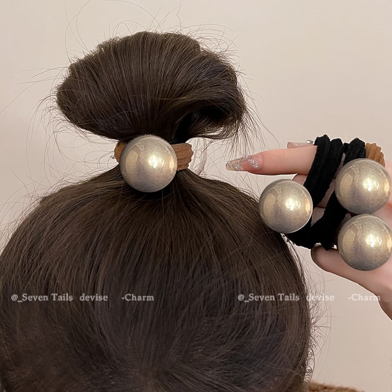 / パールフェイクセットヘアタイ
