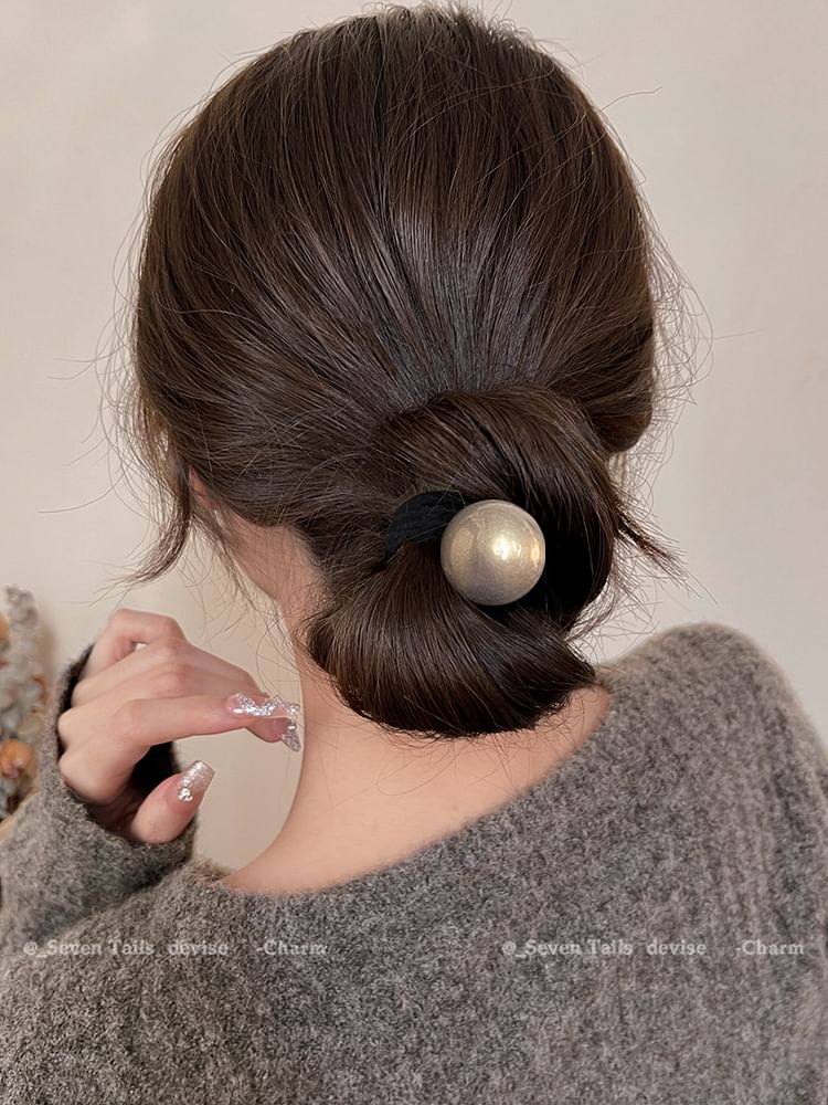 / パールフェイクセットヘアタイ