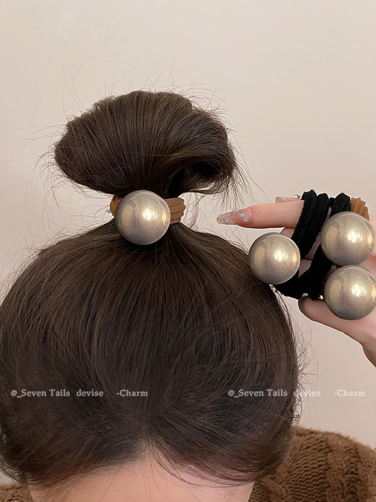 / パールフェイクセットヘアタイ