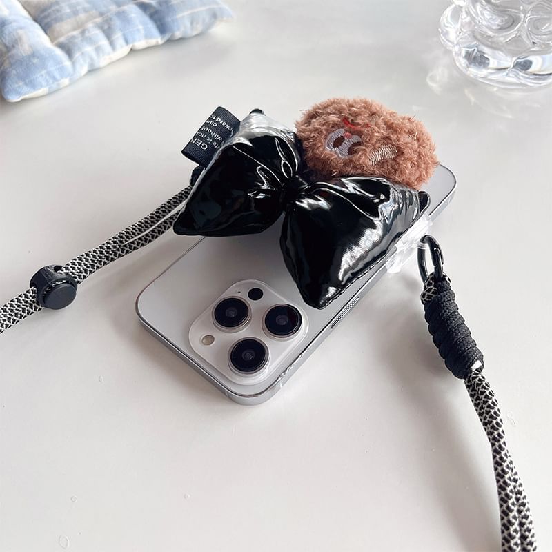 Set Cookie Bow Lanyard Phone Clip /