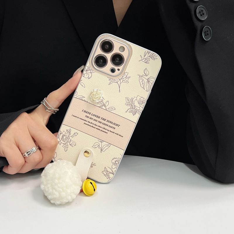 Rose Case Bell Pom Phone