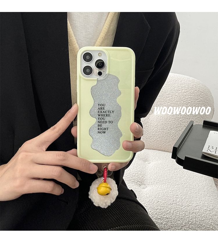Phone Bell Pom Case Lettering