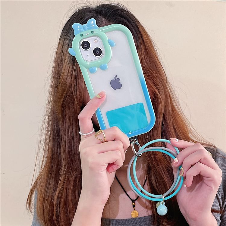 Strap Layered Pad Lanyard Phone with Hoop
