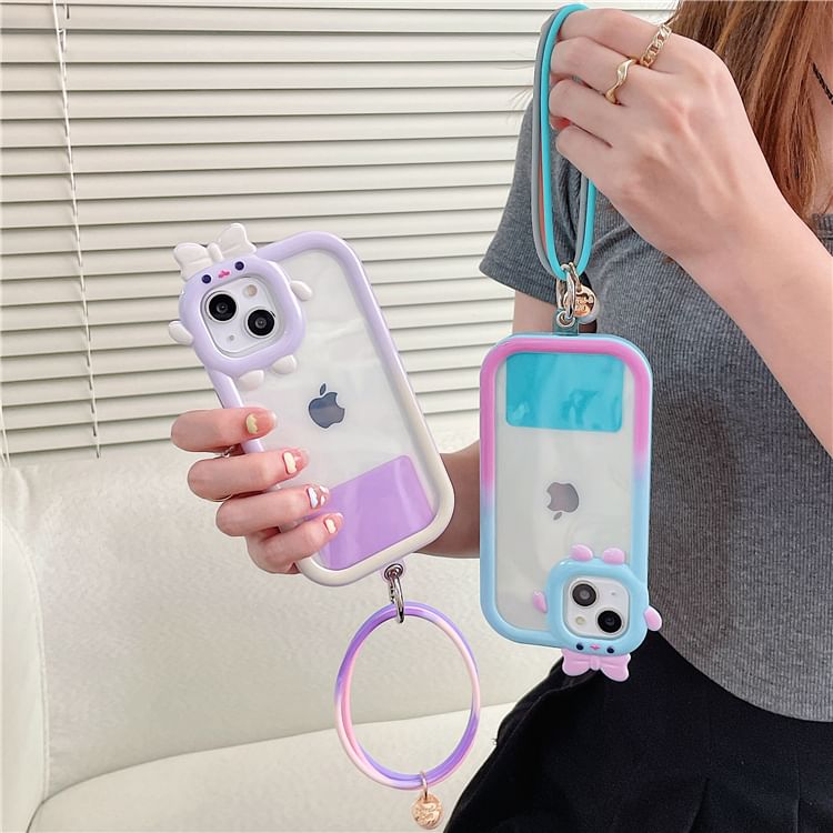 Strap Layered Pad Lanyard Phone with Hoop