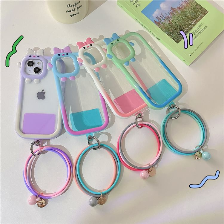 Strap Layered Pad Lanyard Phone with Hoop
