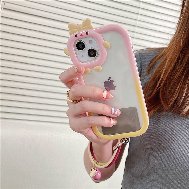 Strap Layered Pad Lanyard Phone with Hoop