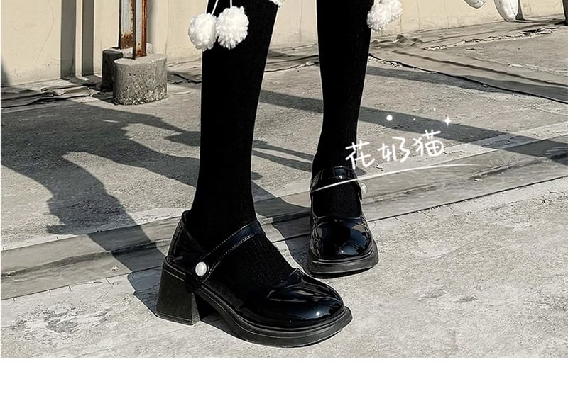 Kniehohe Fleecesocken mit Bommelbesatz