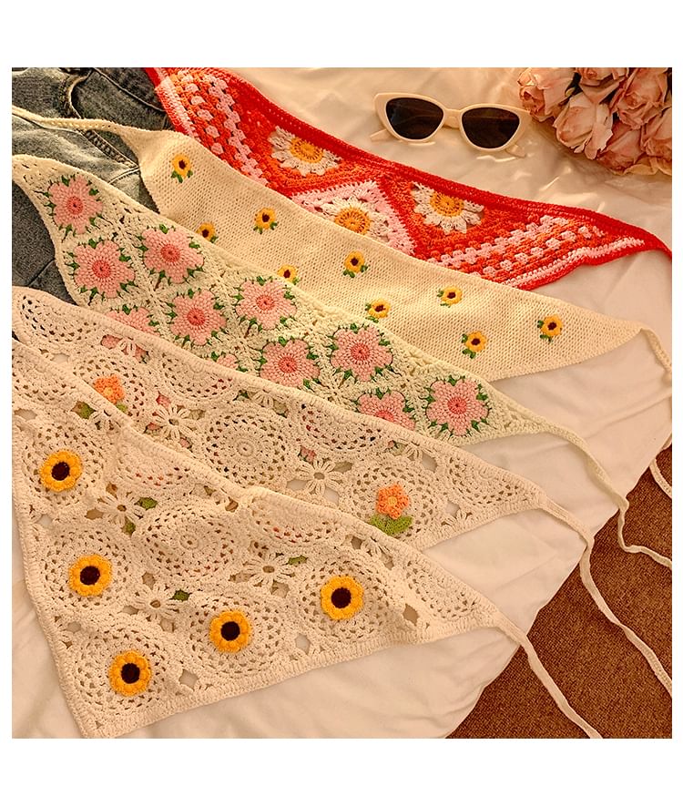 Lace Floral Scarf Crochet