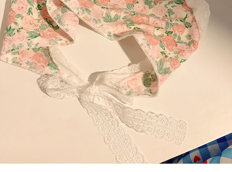 Print Head Designs) (Various Floral Scarf Triangle