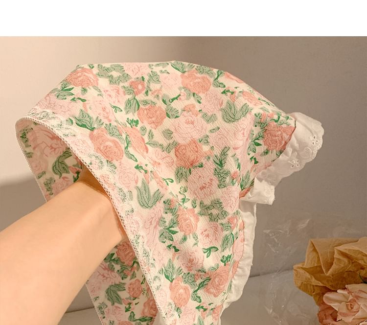 Print Head Designs) (Various Floral Scarf Triangle