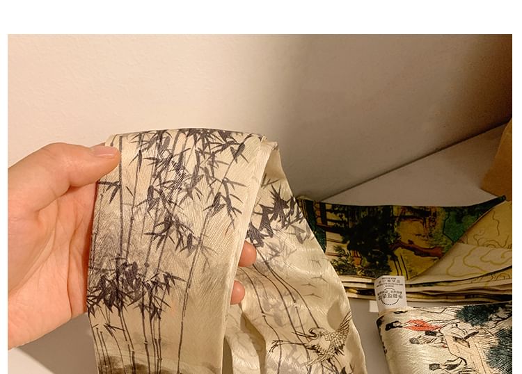 Narrow Scarf Hair Tie Print