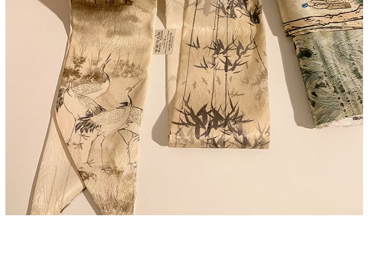 Narrow Scarf Hair Tie Print