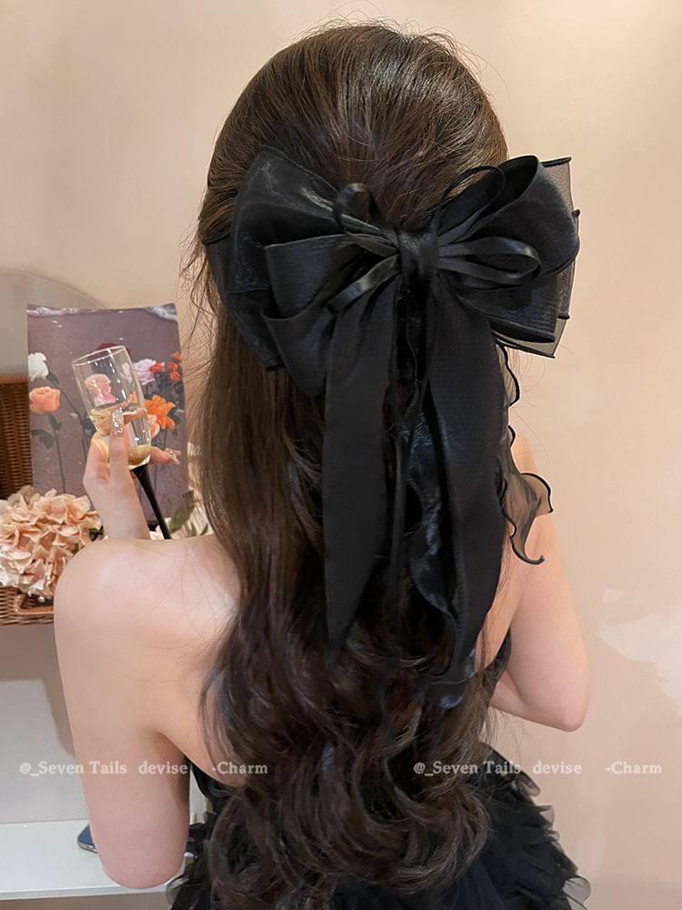 クリップオーガンザヘアリボン