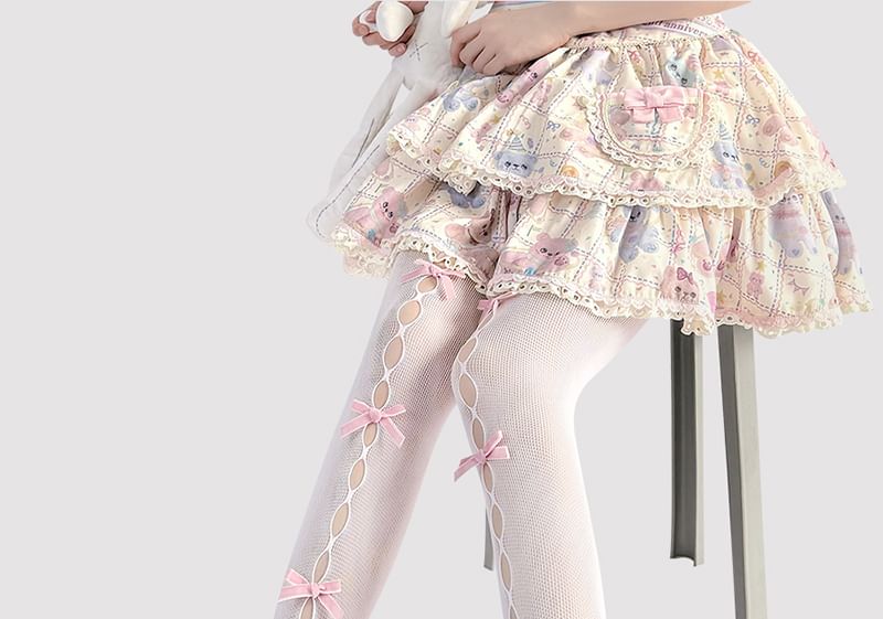 Strumpfhose mit Schleife