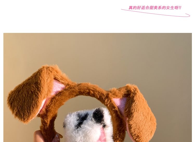 (Various Designs) Chenille Face Ear Headband Wash Animal