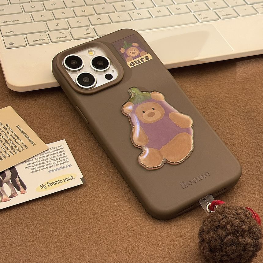 Eggplant Set Charm Case Pom / Phone