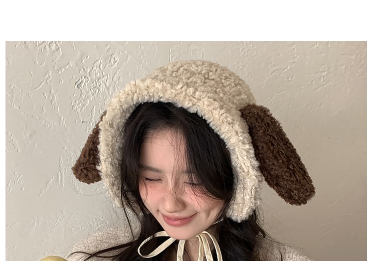 Dog Ear Shearling Hat Faux Trapper