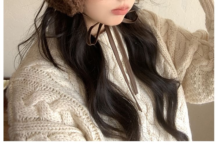 Dog Ear Shearling Hat Faux Trapper