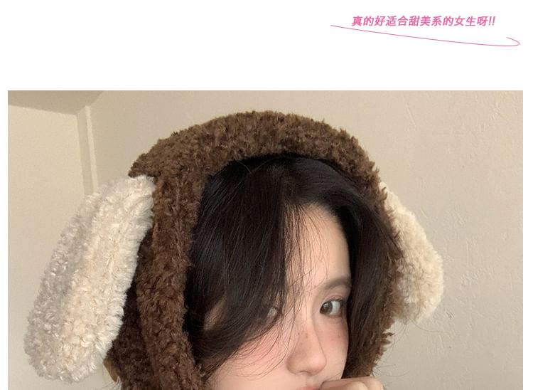 Dog Ear Shearling Hat Faux Trapper