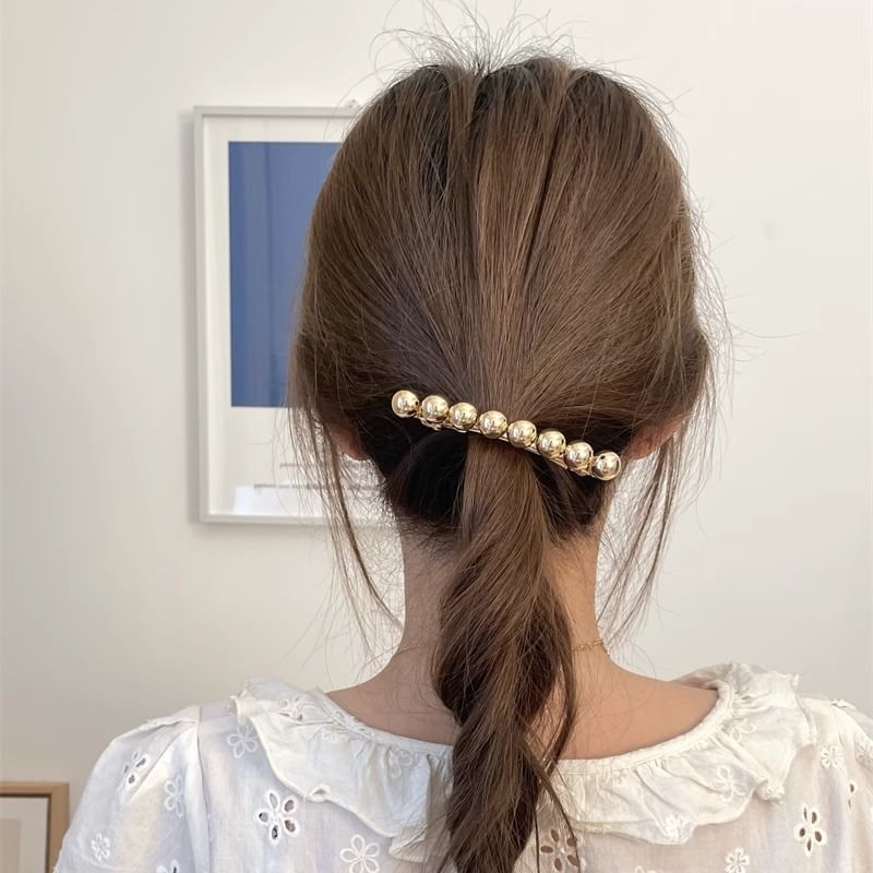 Clip Alloy Bead Polished Hair