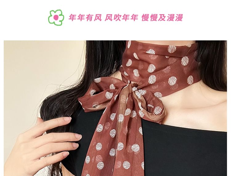 Polka Narrow Dot Scarf