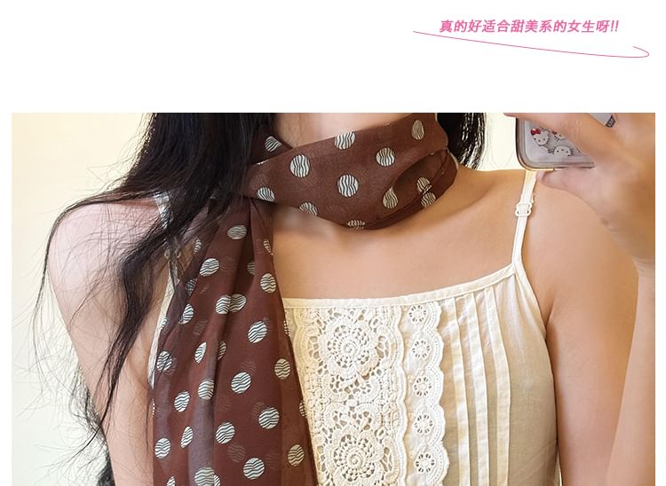 Polka Narrow Dot Scarf