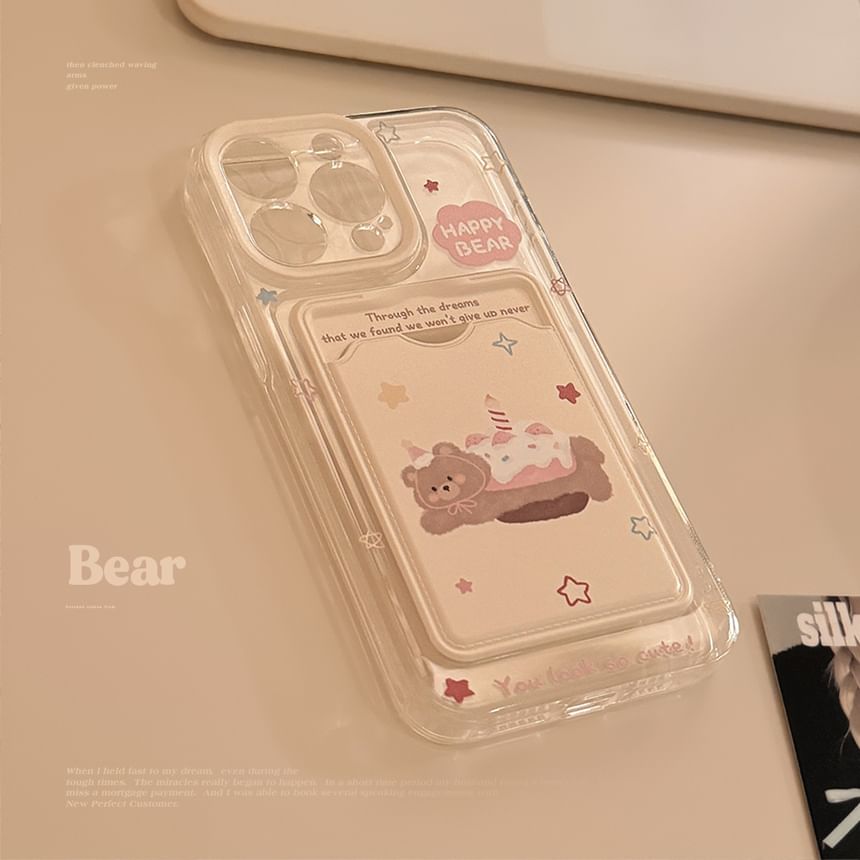 Holder Card Phone Bear Case