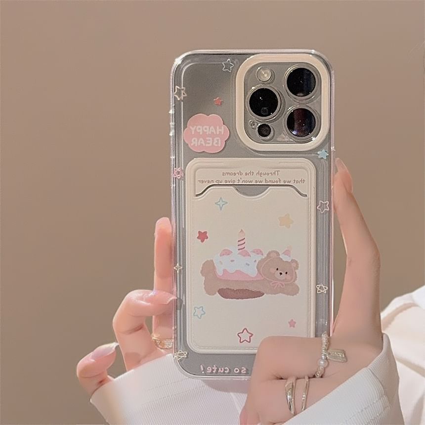 Holder Card Phone Bear Case
