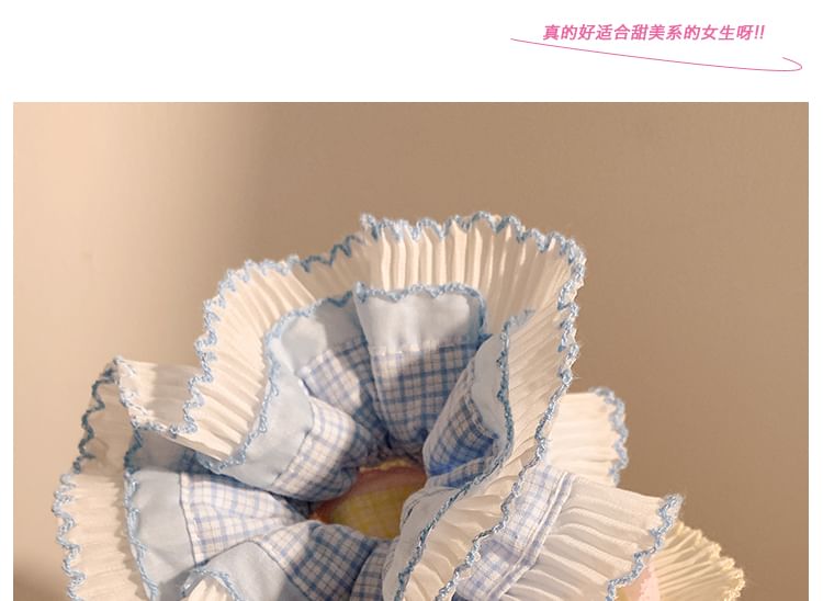 チェック柄プリーツシュシュパネル