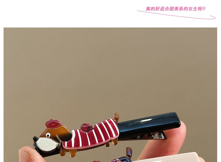 犬の漫画アクリルクリップヘア
