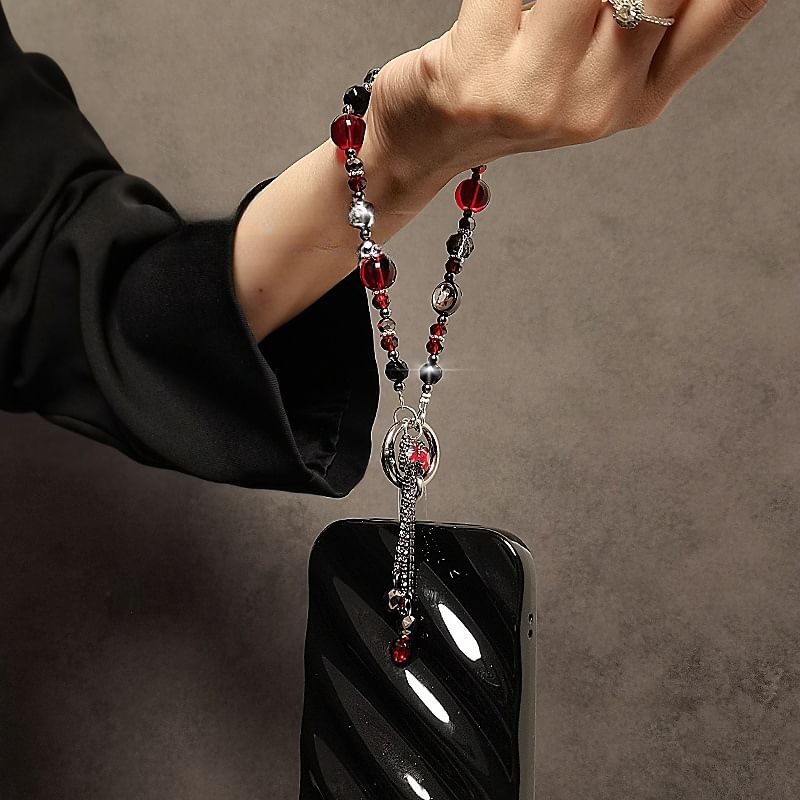 Faux Strap Phone Bow Crystal
