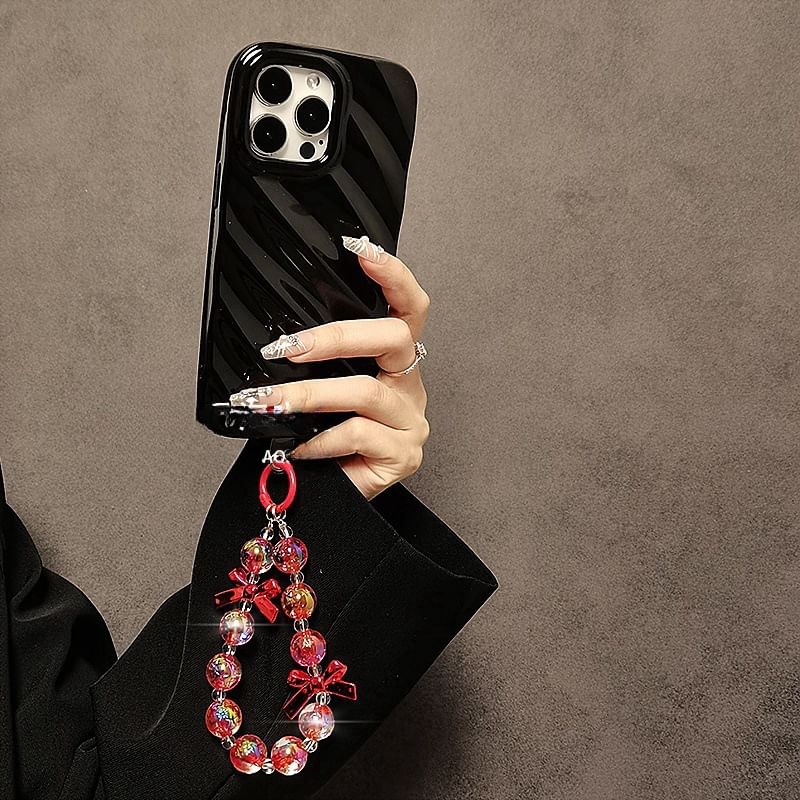 Strap Phone Bow Crystal Faux