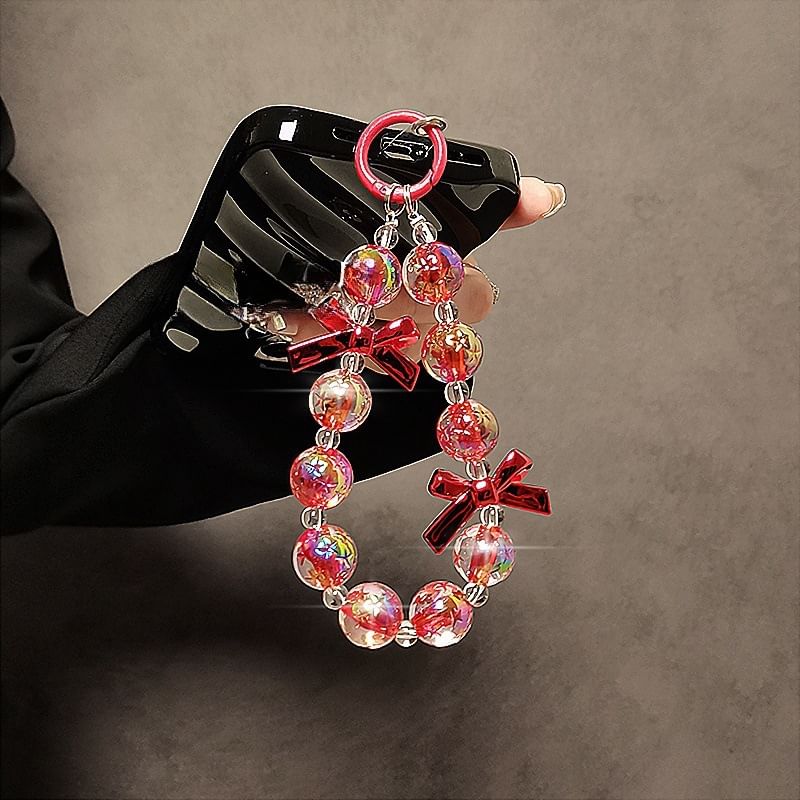 Strap Phone Bow Crystal Faux
