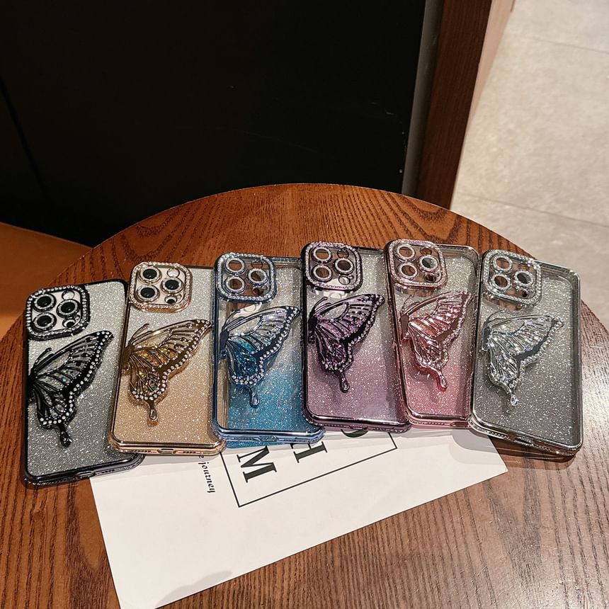 Embellished Stand Phone Case Butterfly