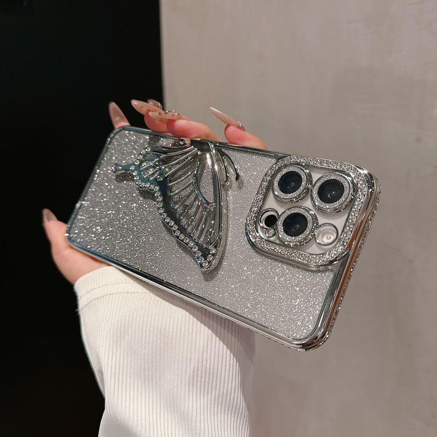 Embellished Stand Phone Case Butterfly
