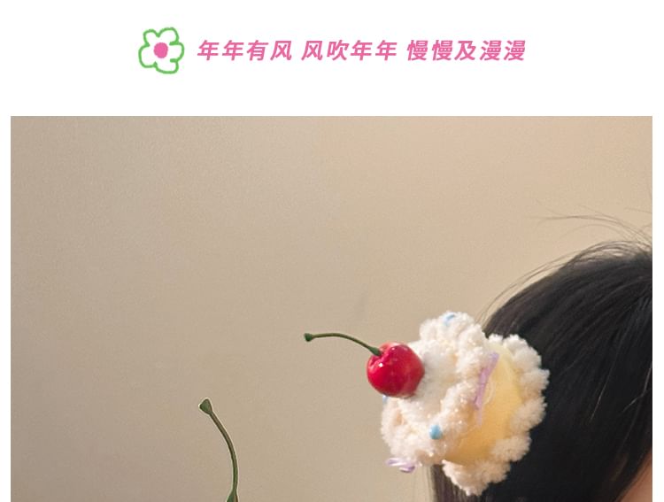 チェリーヘアクリップケーキ