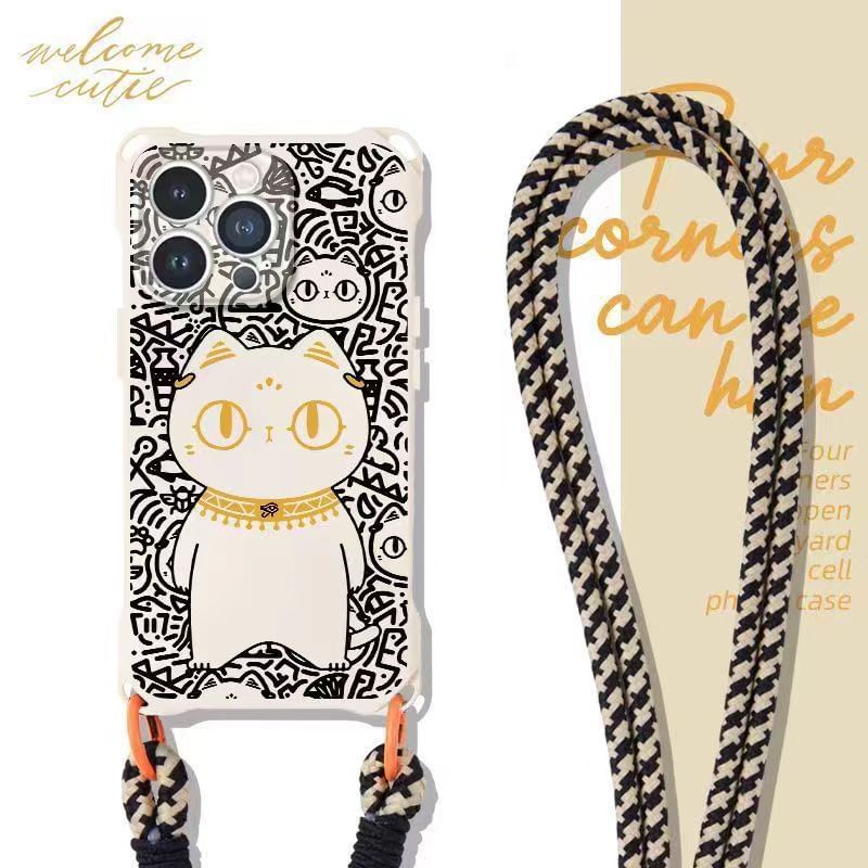 Strap Cat Case Set Lanyard Phone /
