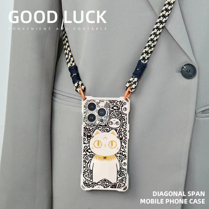 Strap Cat Case Set Lanyard Phone /