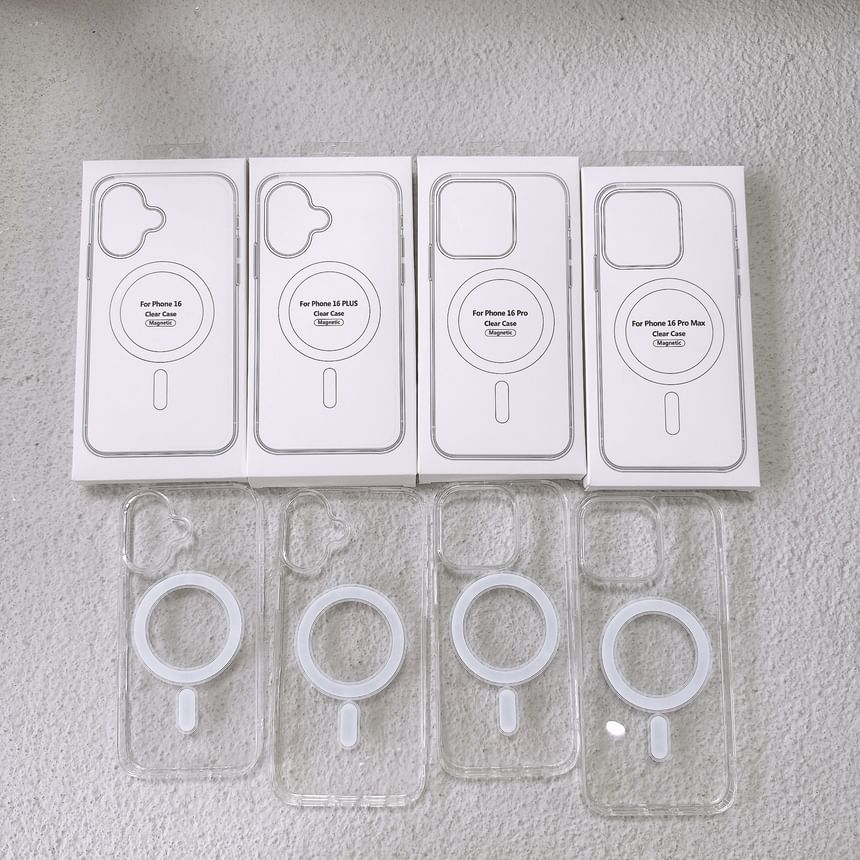 (Compatible Case with MagSafe) Transparent Magnetic Phone