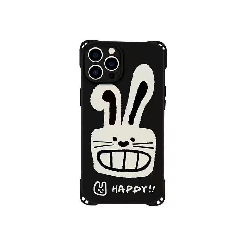 ウサギのケース スマホ/ストラップセット