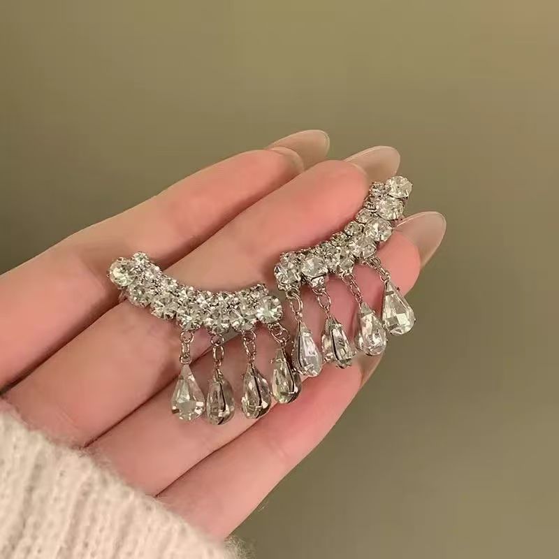Climber Rhinestone CZ Earring