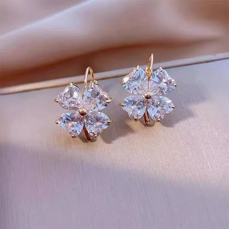 Clover Earring Drop Cubic Zirconia