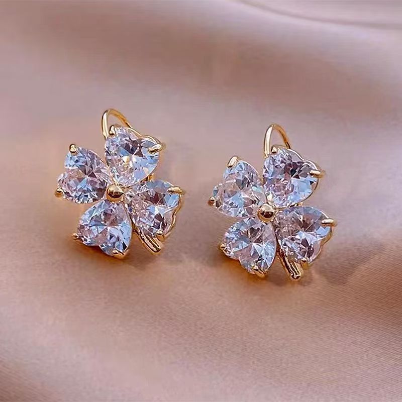 Clover Earring Drop Cubic Zirconia